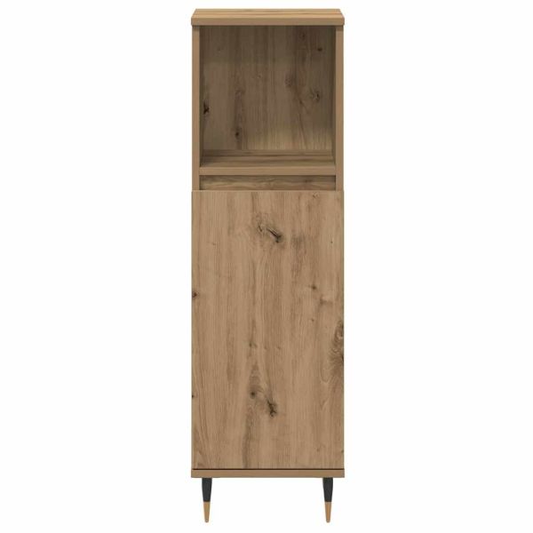 Комплект мебели за баня 3 бр. Дъб 30 x 30 x 180 см