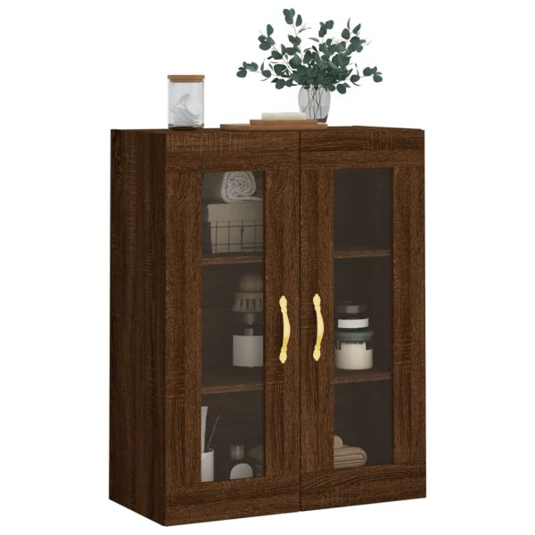 Стенен шкаф кафяв дъб 69,5x34x90 см