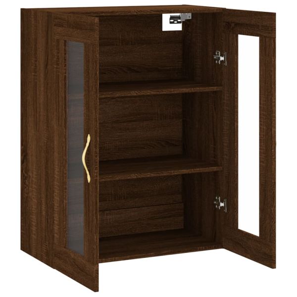 Стенен шкаф кафяв дъб 69,5x34x90 см