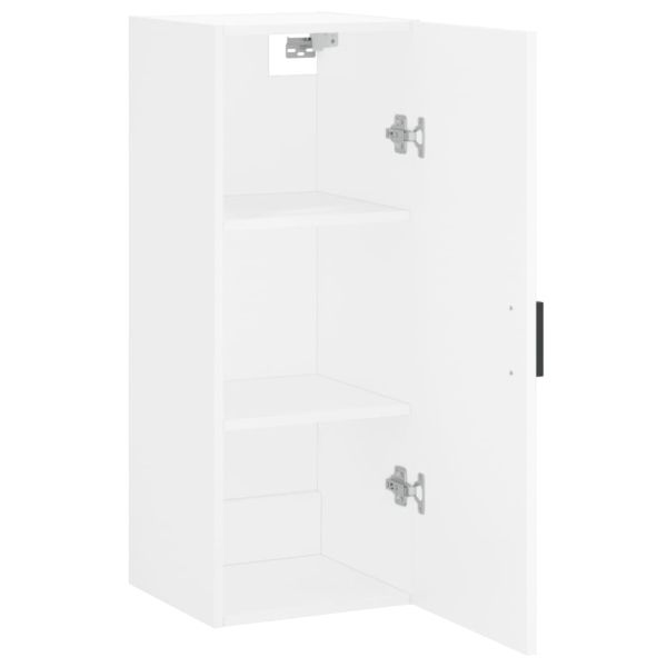Стенен шкаф бял 34,5x34x90 см