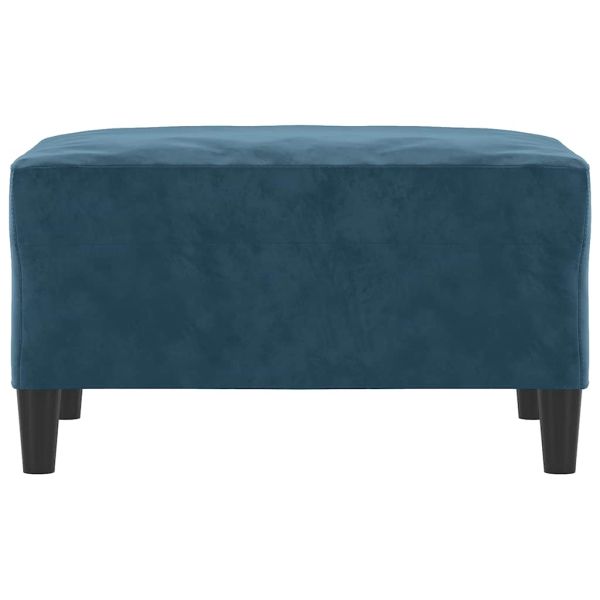 Табуретка, синя, 70x55x41 см, кадифе