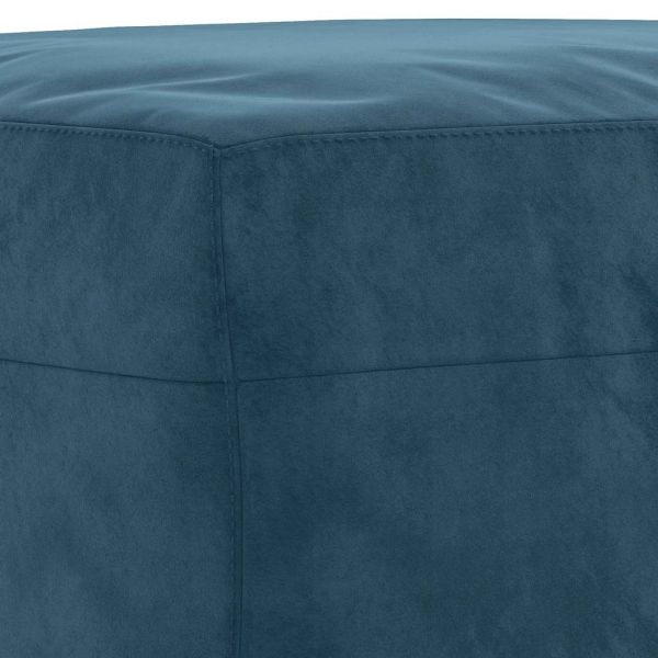 Табуретка, синя, 70x55x41 см, кадифе