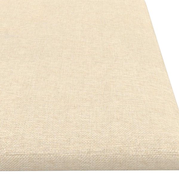 Стенно табло за легло 12 бр. 60 x 15 cm Крем текстил