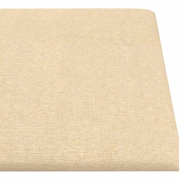 Стенно табло за легло 12 бр. 90 x 15 cm Крем текстил