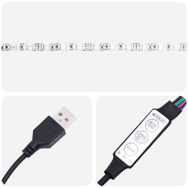 ТВ шкафове, 2 бр, с LED осветление, опушен дъб, 60x35x40 см