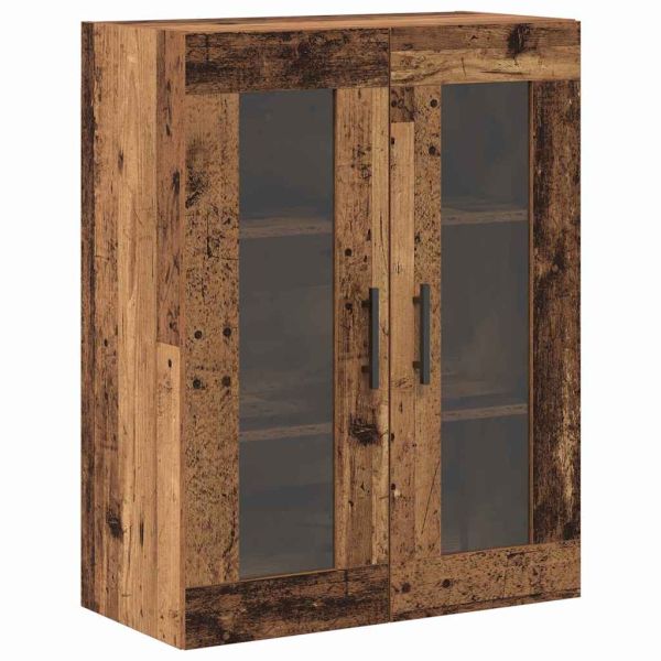 Стенни шкафове 2 pcs Старо дърво 69,5 x 34 x 90 см