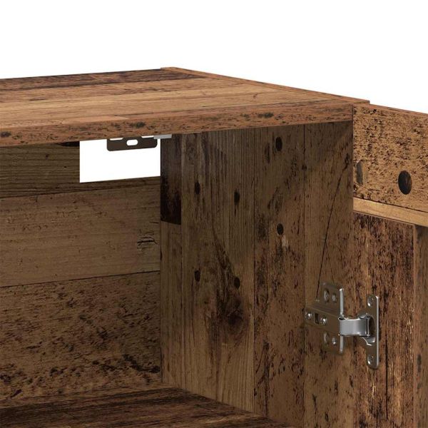 Стенни шкафове 2 pcs Старо дърво 69,5 x 34 x 90 см