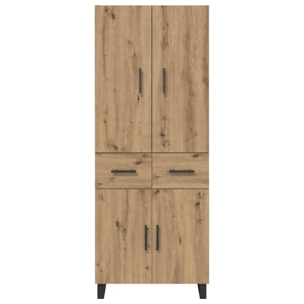 Висок шкаф 2 бр. Дъб 69,5 x 34 x 180 см