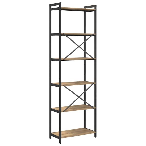 Рафт за книги Дъб 60 x 30 x 189,5 см Инженерно дърво
