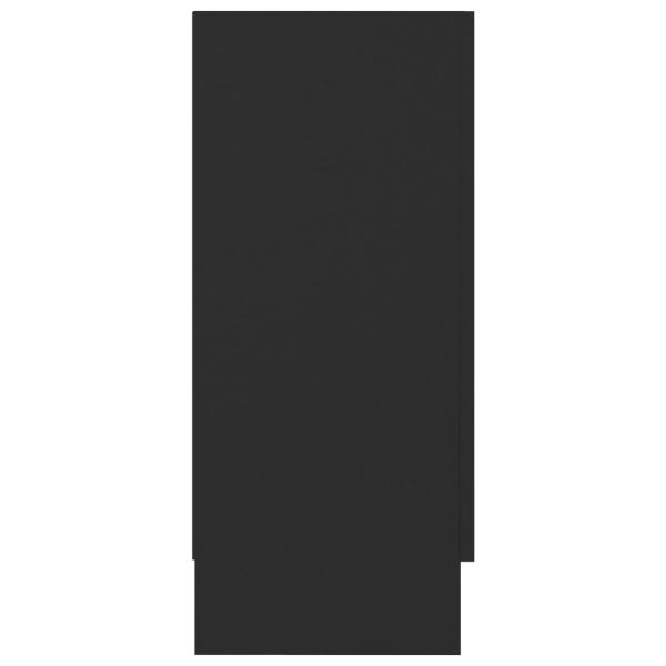Бюфет, черен, 120x30,5x70 см, ПДЧ
