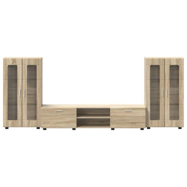 Комплект ТВ шкаф с рафт FLORIN 3 pcs Сонома дъб Инженерно дърво