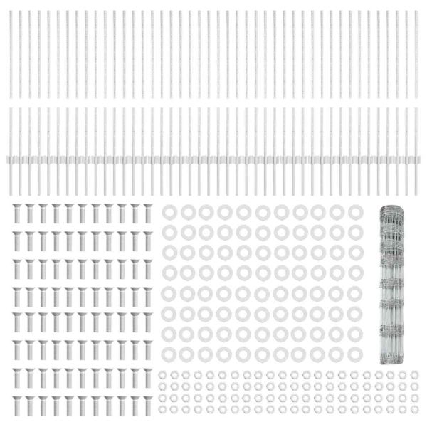 Див ограда с колове 100 x 1 м (Ш x В)