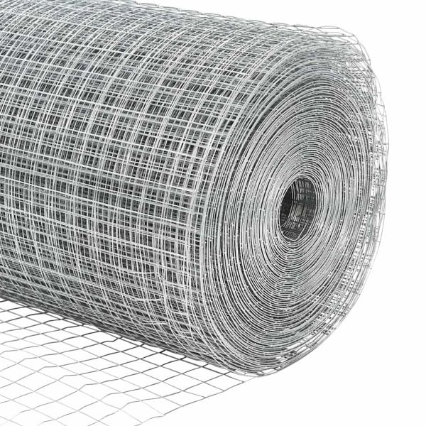 Заварена мрежа от тел с бетонен основание 10 x 0,4 m Сребристо