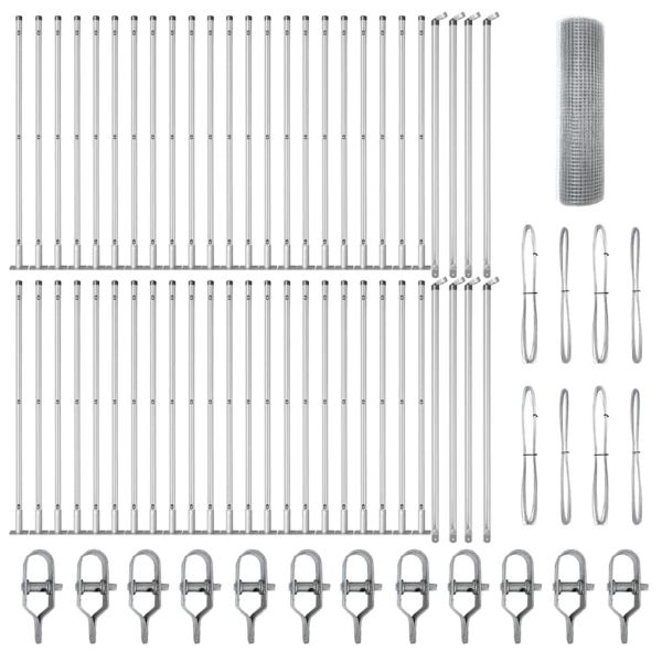 Стълб за ограда. Сребристо