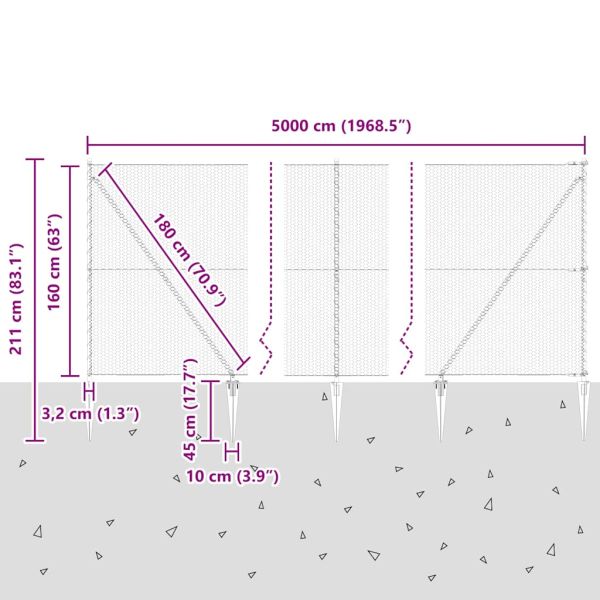 Стълб за ограда. Сиво