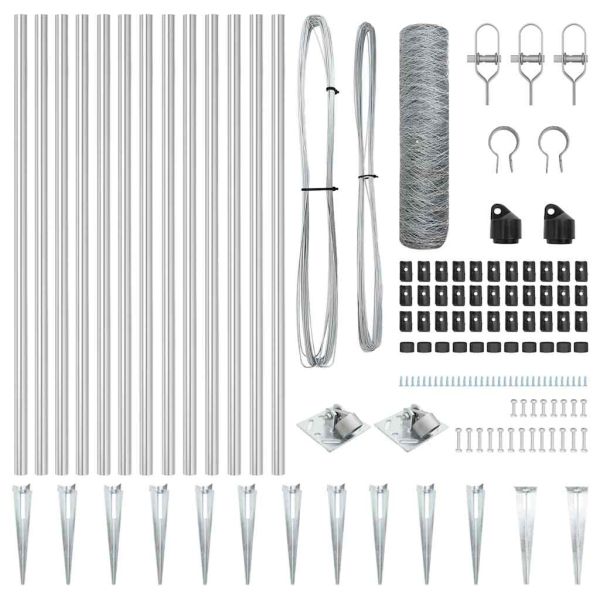 Стълб за ограда. Сребристо