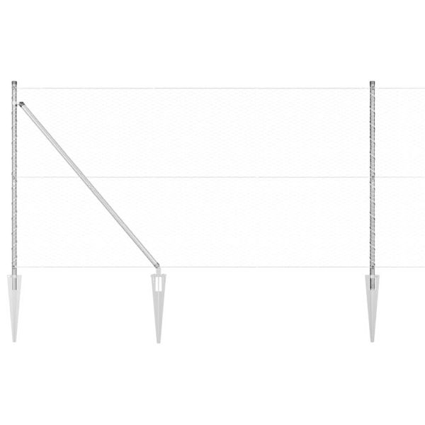 Стълб за ограда. Сребристо