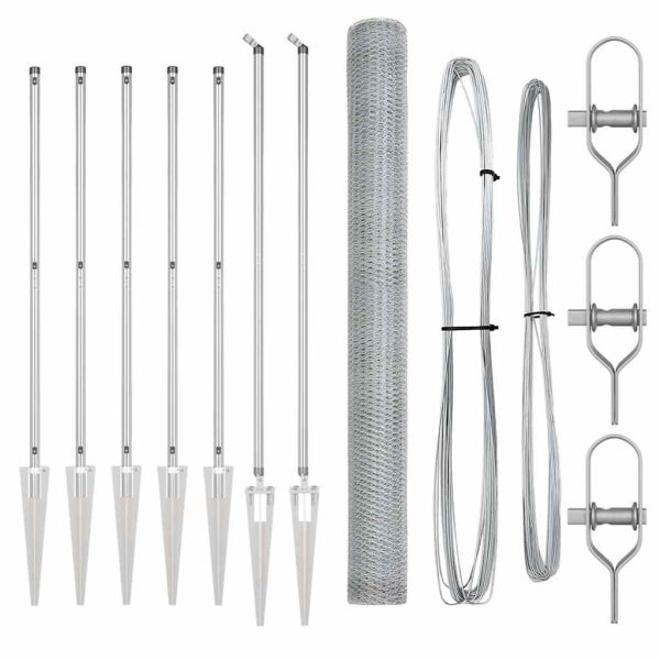 Стълб за ограда. Сребристо