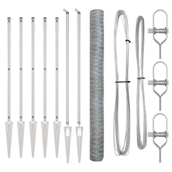 Стълб за ограда. Сребристо