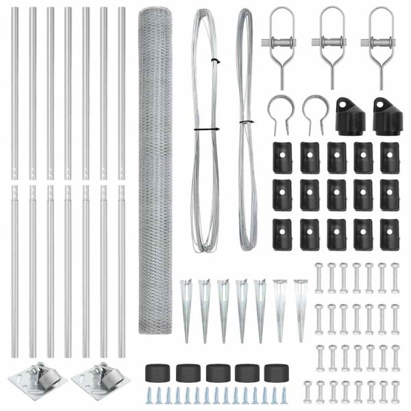 Стълб за ограда. Сребристо