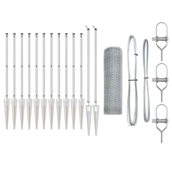 Стълб за ограда. Сребристо