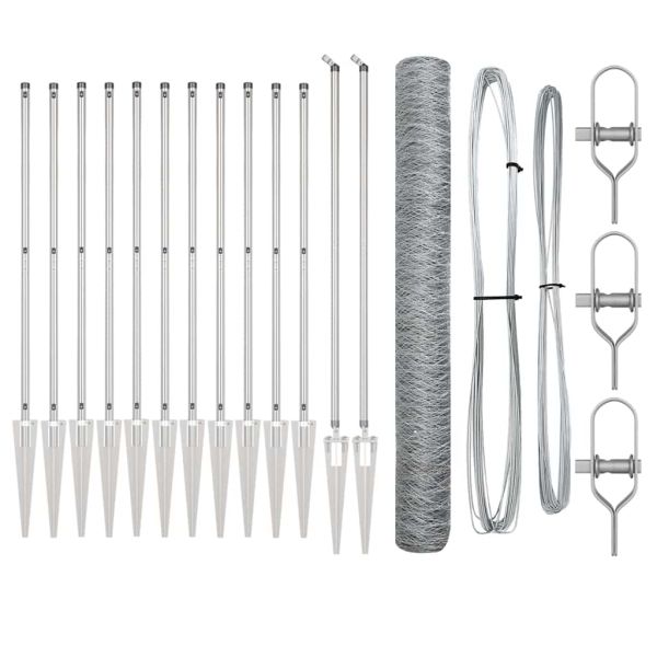 Стълб за ограда. Сребристо