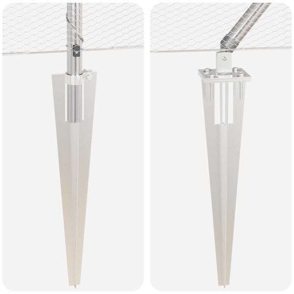 Стълб за ограда. Сребристо