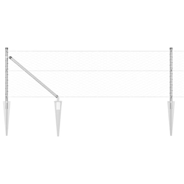 Стълб за ограда. Сребристо