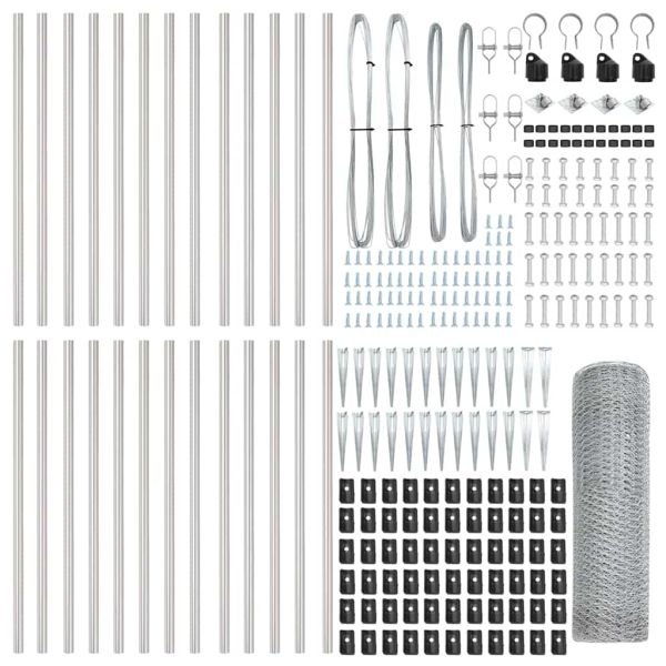 Стълб за ограда. Сребристо