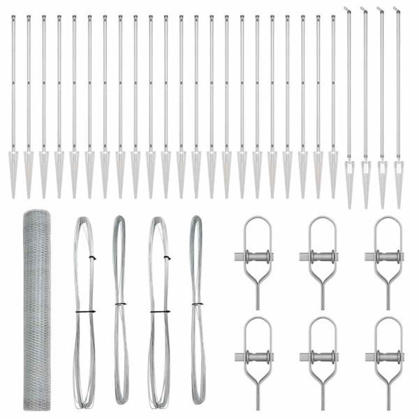 Стълб за ограда. Сребристо