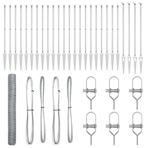 Стълб за ограда. Сребристо