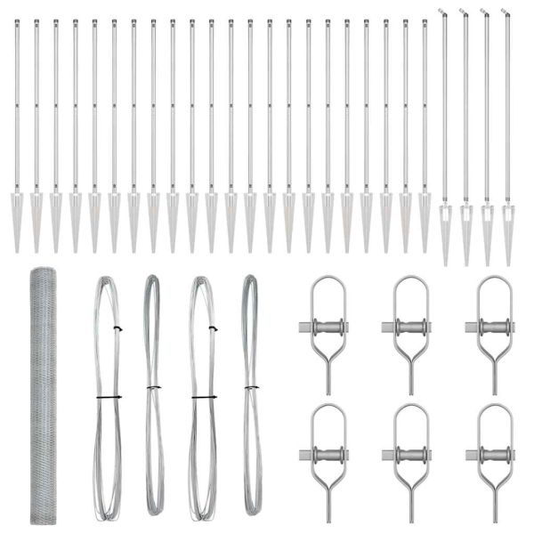 Стълб за ограда. Сребристо