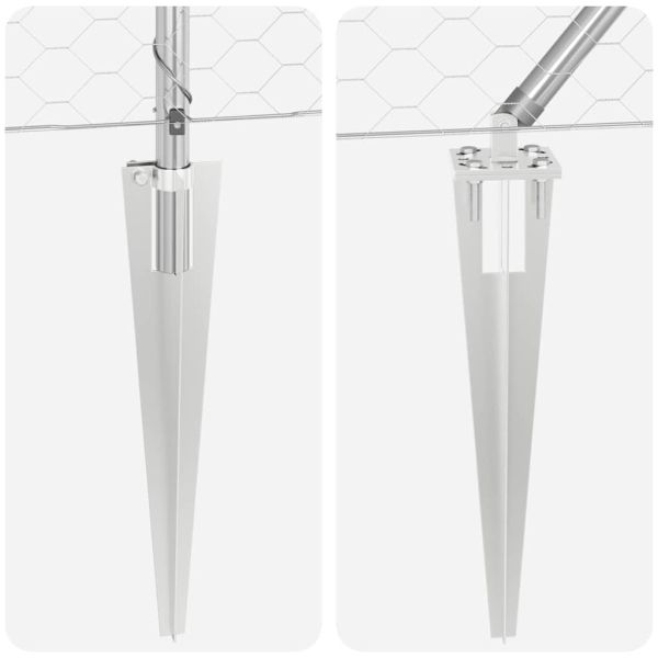 Стълб за ограда. Сребристо