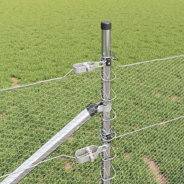 Шестоъградно ограждение с кол 100 x 0,5 м Поцинкована стомана