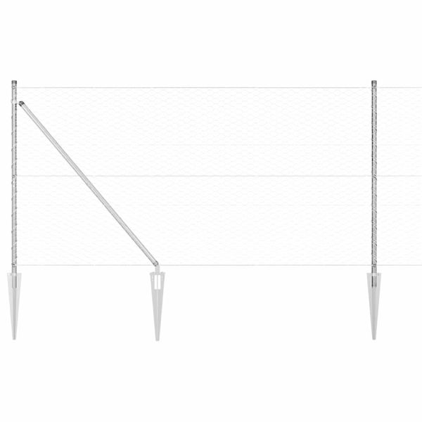 Стълб за ограда. Сребристо