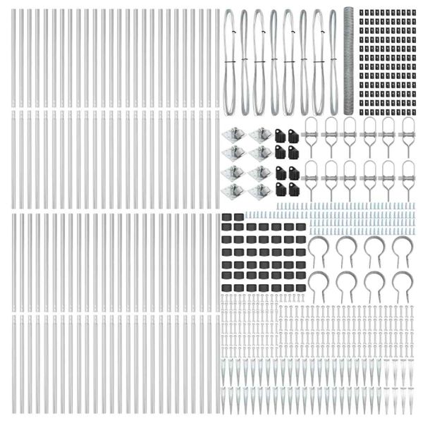 Шестоъградно ограждение с кол 100 x 1,6 м Поцинкована стомана