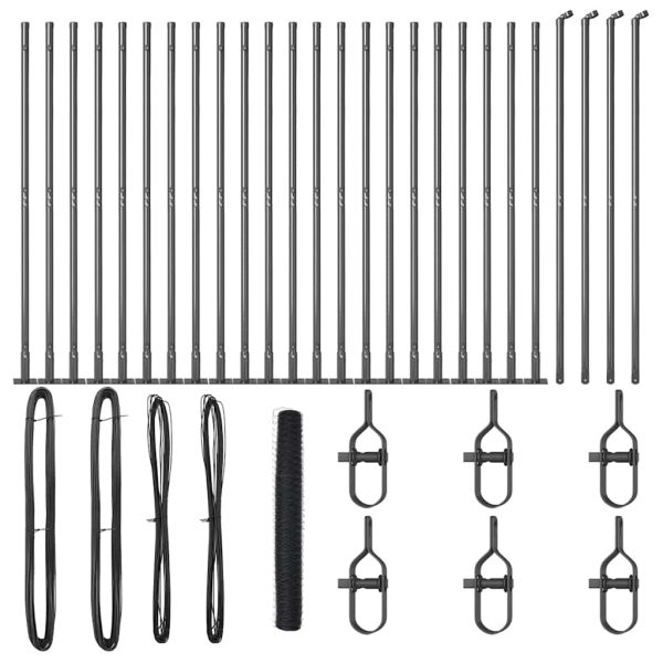 Стълб за ограда. Сиво