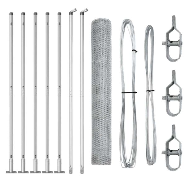 Стълб за ограда. Сребристо