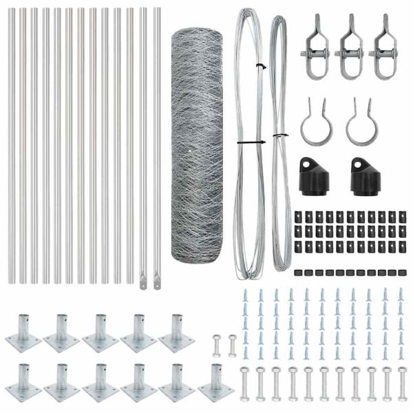 Стълб за ограда. Сребристо
