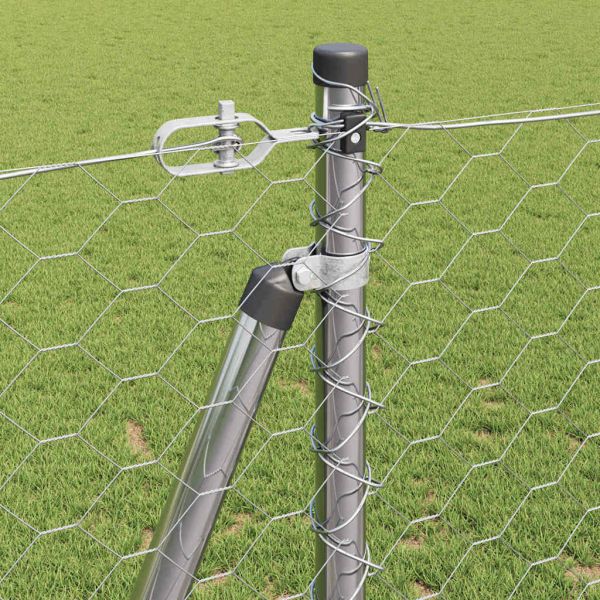 Стълб за ограда. Сребристо