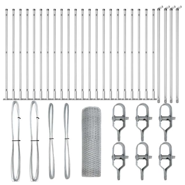 Стълб за ограда. Сребристо