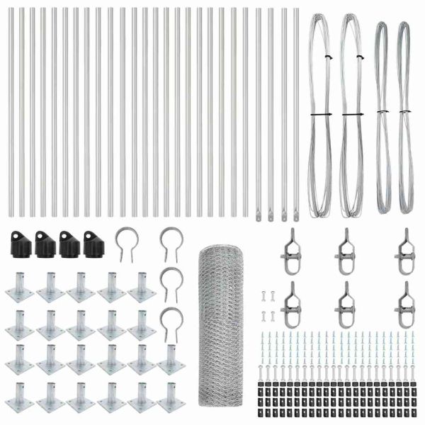 Стълб за ограда. Сребристо