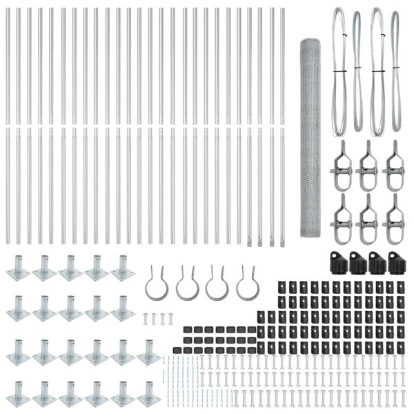 Стълб за ограда. Сребристо