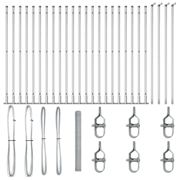 Стълб за ограда. Сребристо