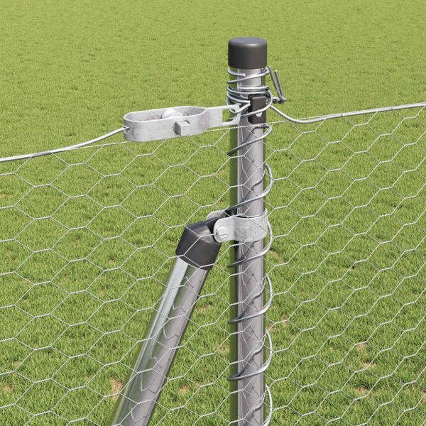 Стълб за ограда. Сребристо