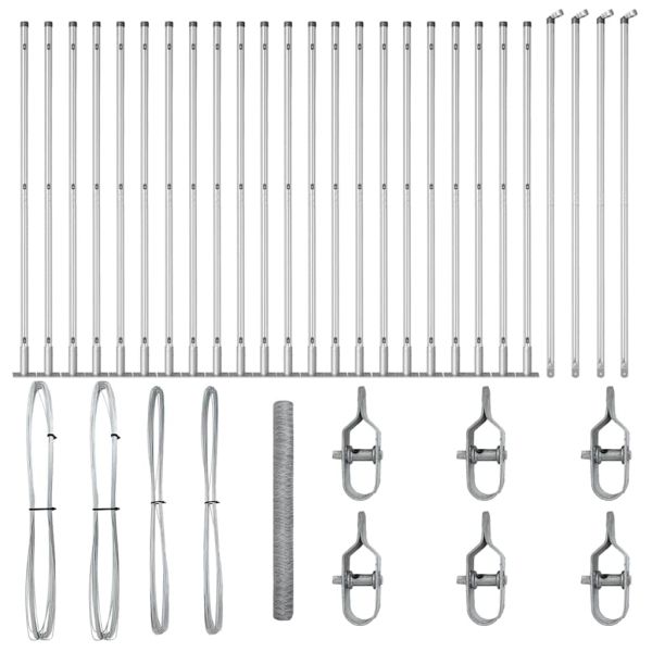 Стълб за ограда. Сребристо