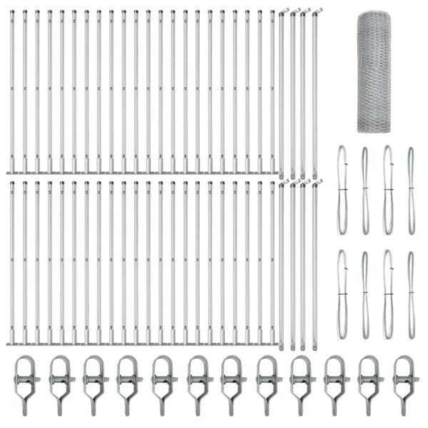 Стълб за ограда. Сребристо