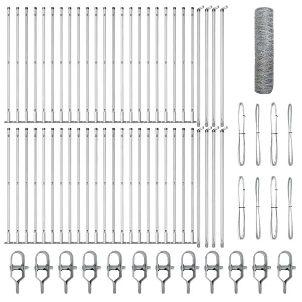 Стълб за ограда. Сребристо