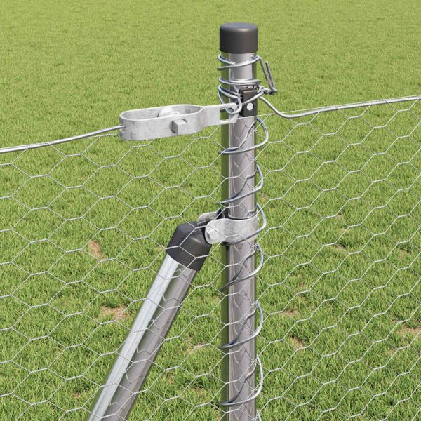 Стълб за ограда. Сребристо