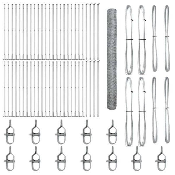 Стълб за ограда. Сребристо